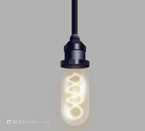 金色光灯电灯发光