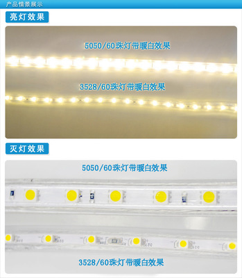 【居源LED灯带 3528/5050贴片灯带 卧室吊顶220V防水客厅高亮灯带】价格,厂家,图片,LED灯带/灯条/灯片,深圳市居源照明-
